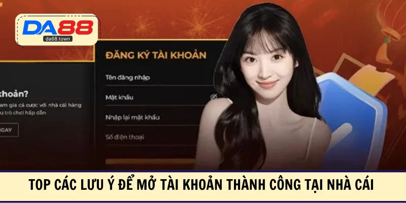 Top các lưu ý để mở tài khoản thành công tại nhà cái 